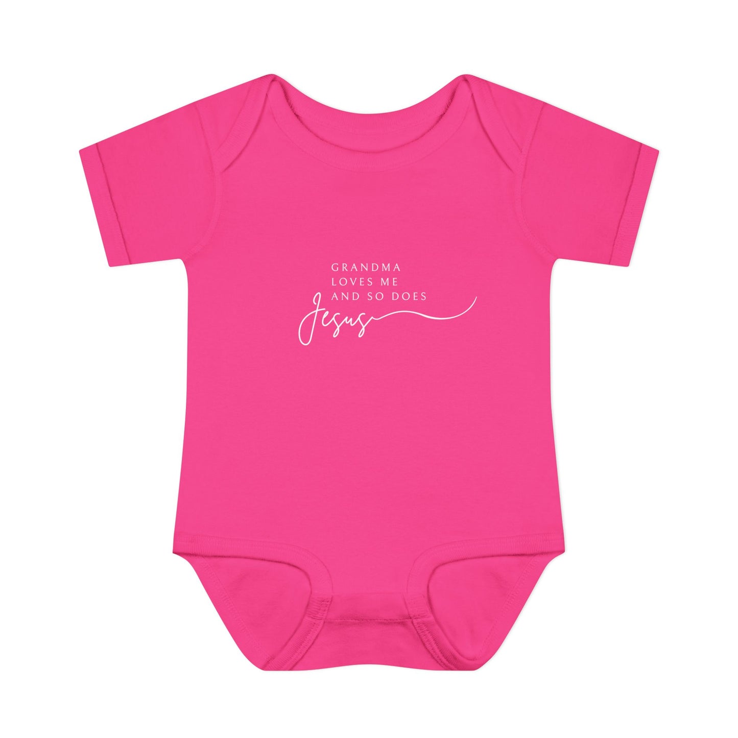 Grandma Loves Me and So Does Jesus Baby Onesie