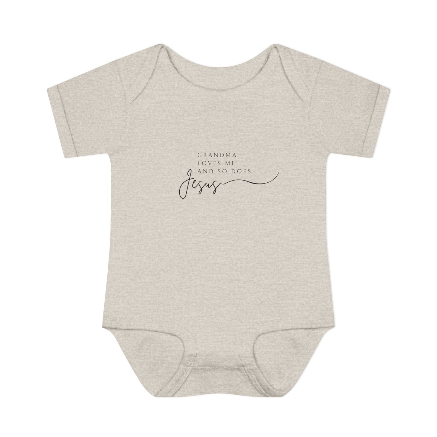 Grandma Loves Me and So Does Jesus Baby Onesie