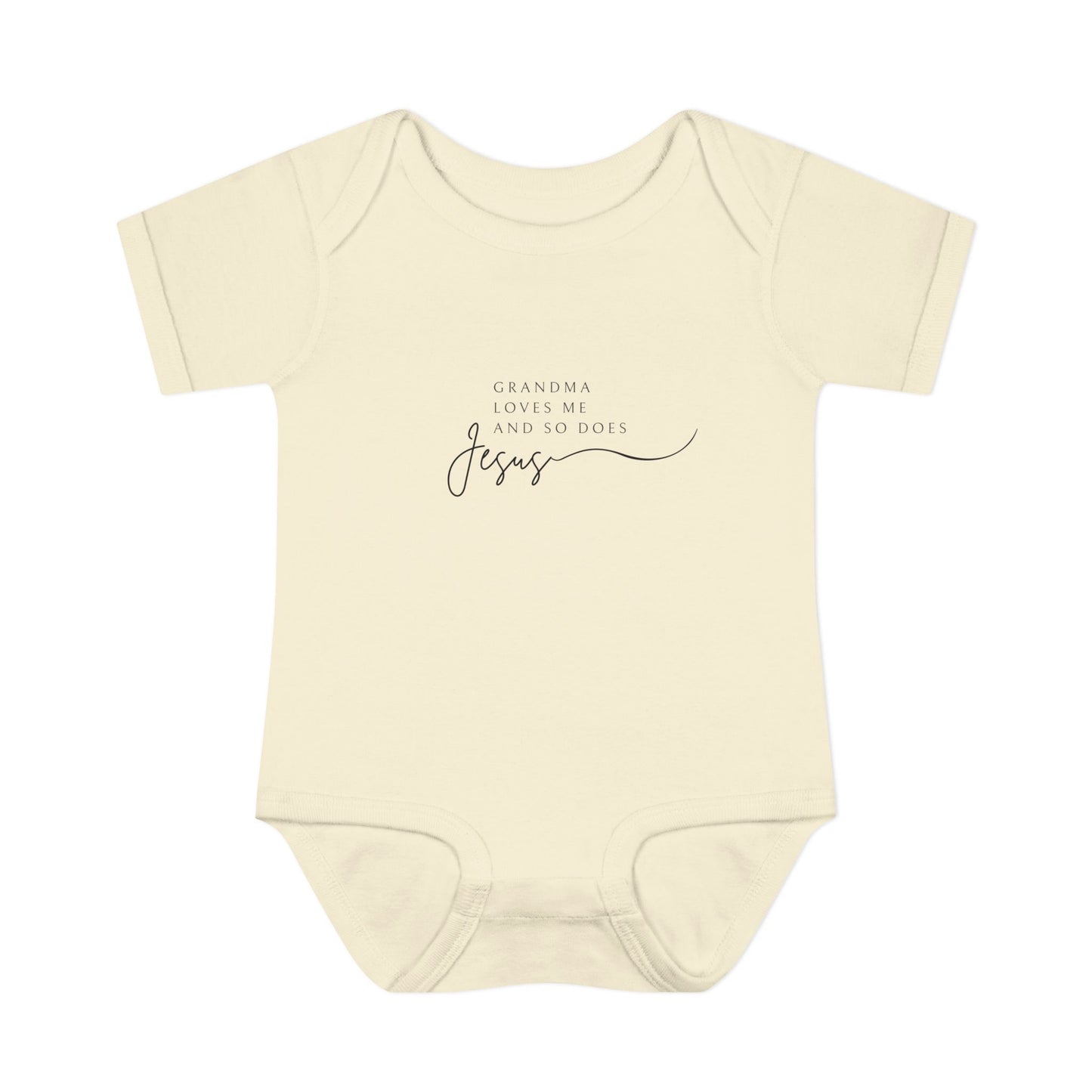 Grandma Loves Me and So Does Jesus Baby Onesie