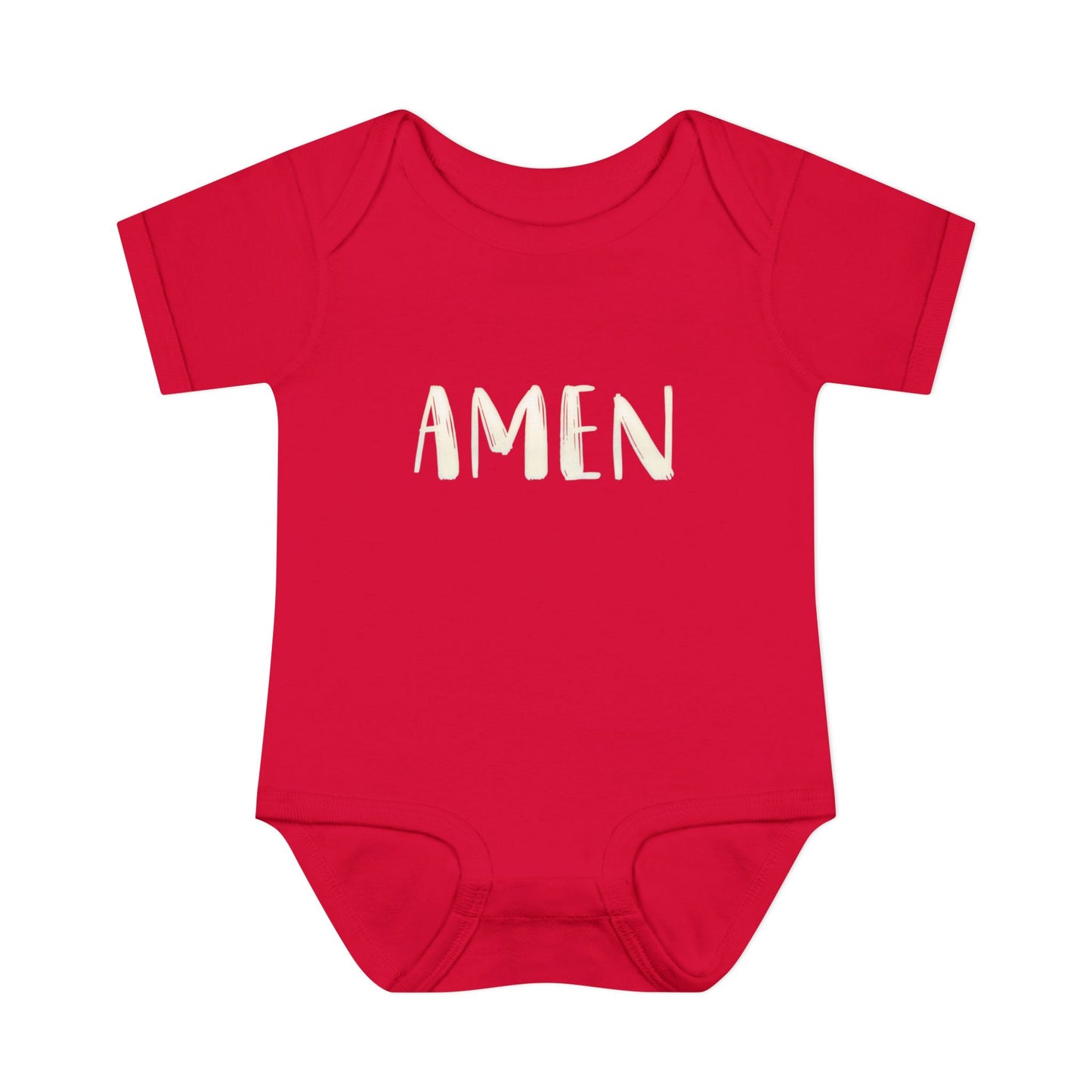 White and Bright AMen Baby Onesie