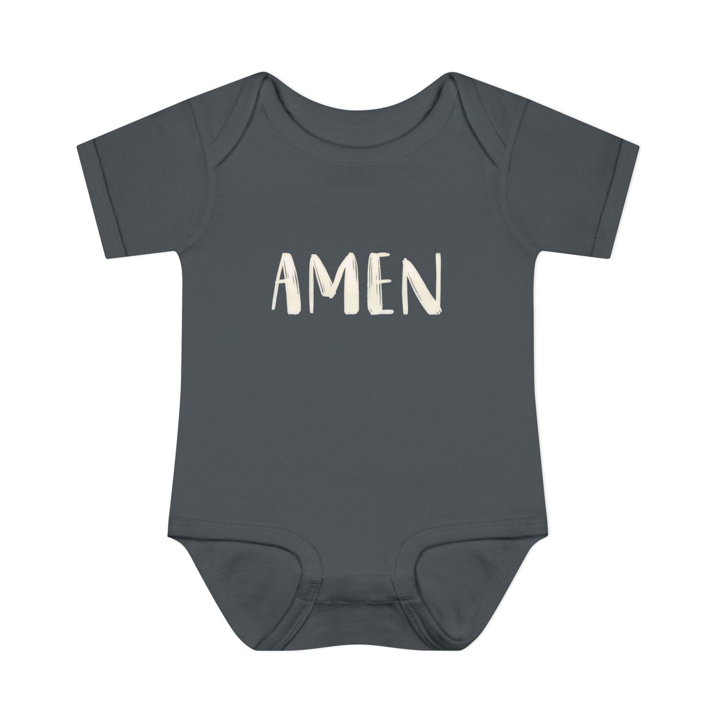 White and Bright AMen Baby Onesie