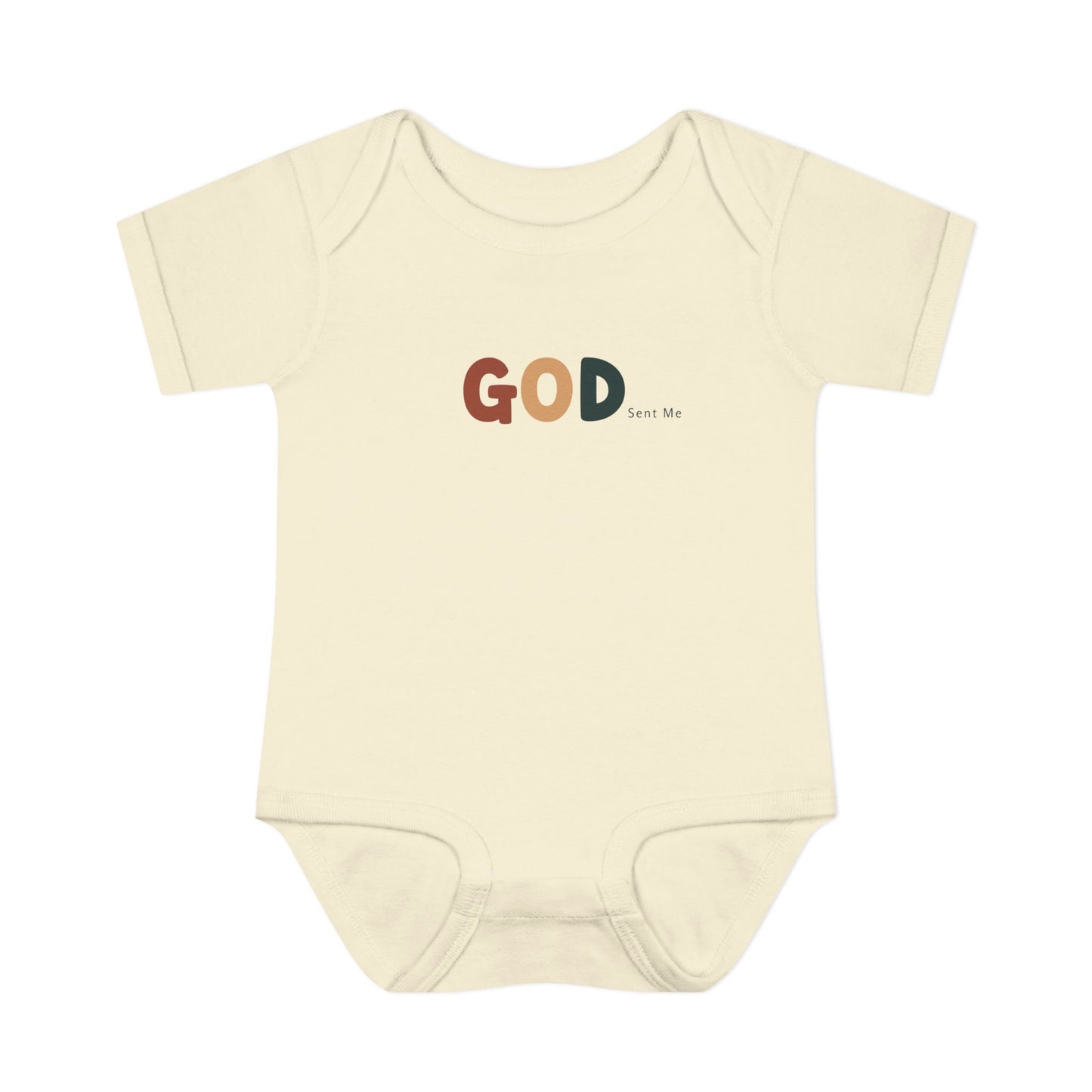 God Sent Me Earth Tones Baby Onesie