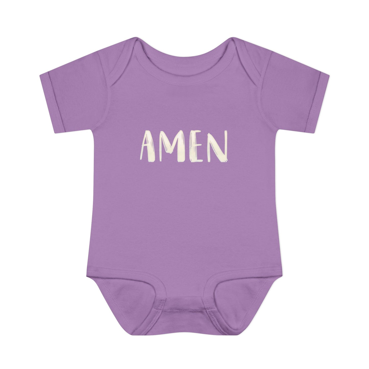 White and Bright AMen Baby Onesie