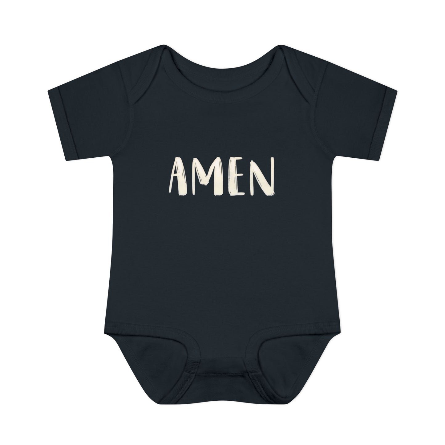 White and Bright AMen Baby Onesie