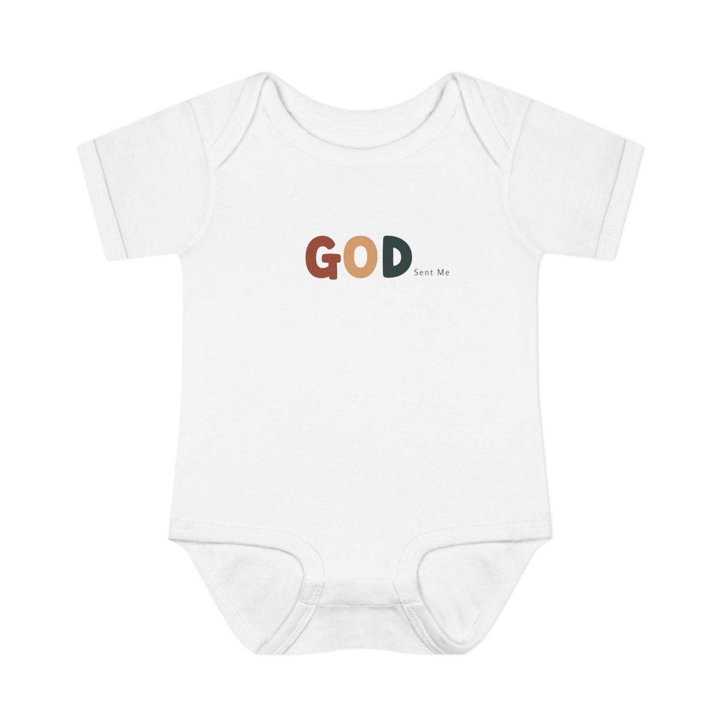 God Sent Me Earth Tones Baby Onesie