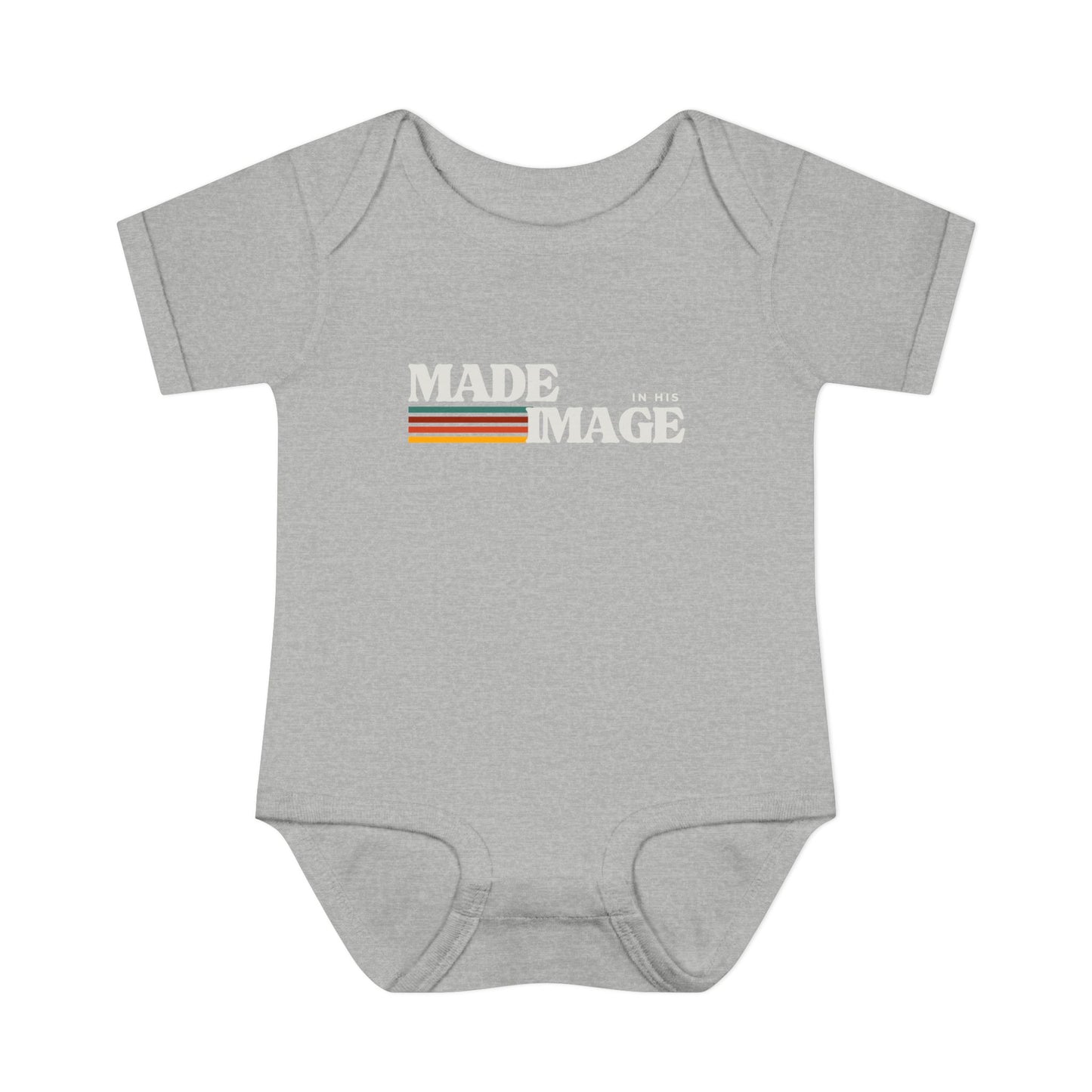 Made in His Image Rertro Baby Onesie