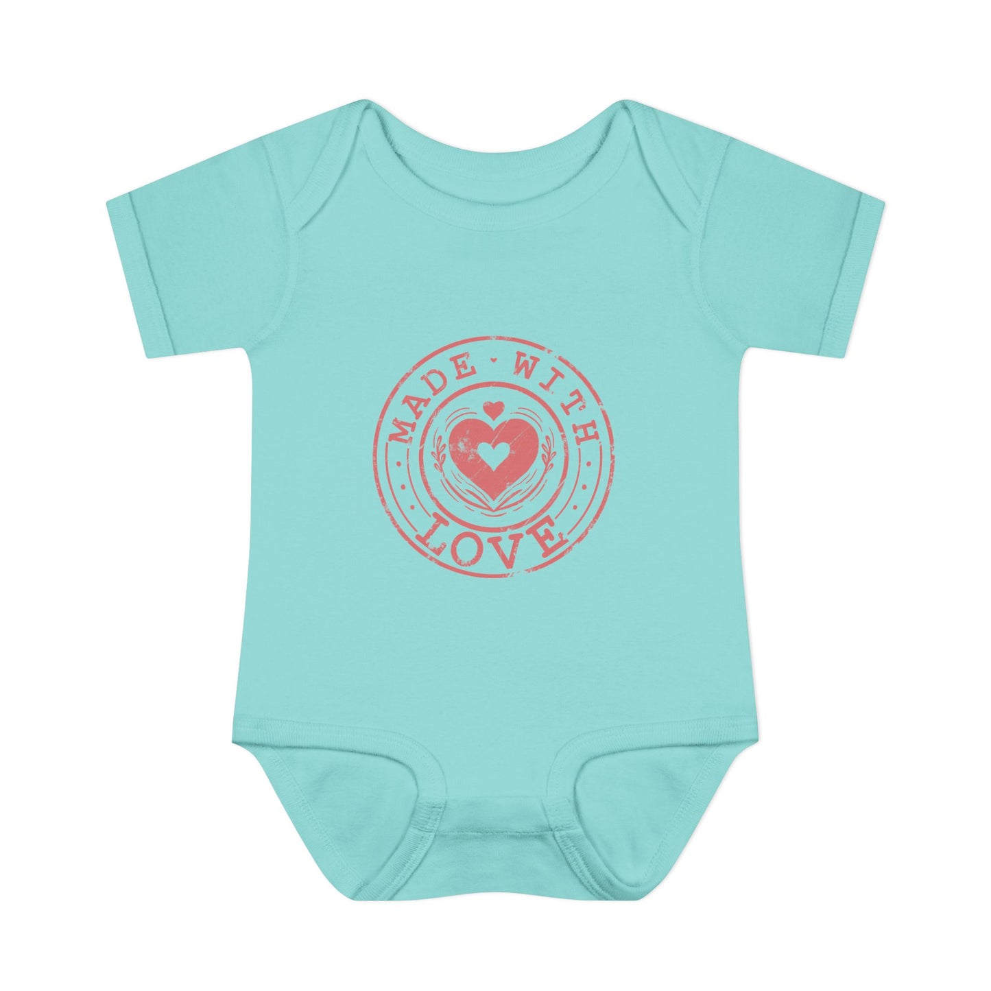 Made With Love Stamp Baby Onesie