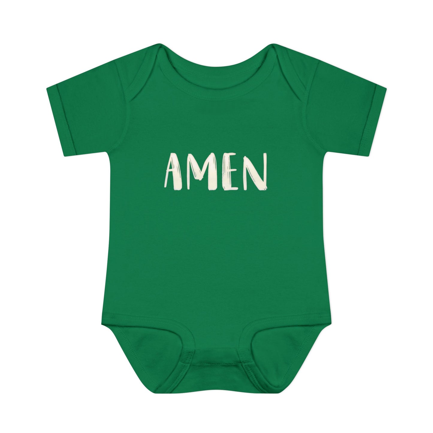 White and Bright AMen Baby Onesie