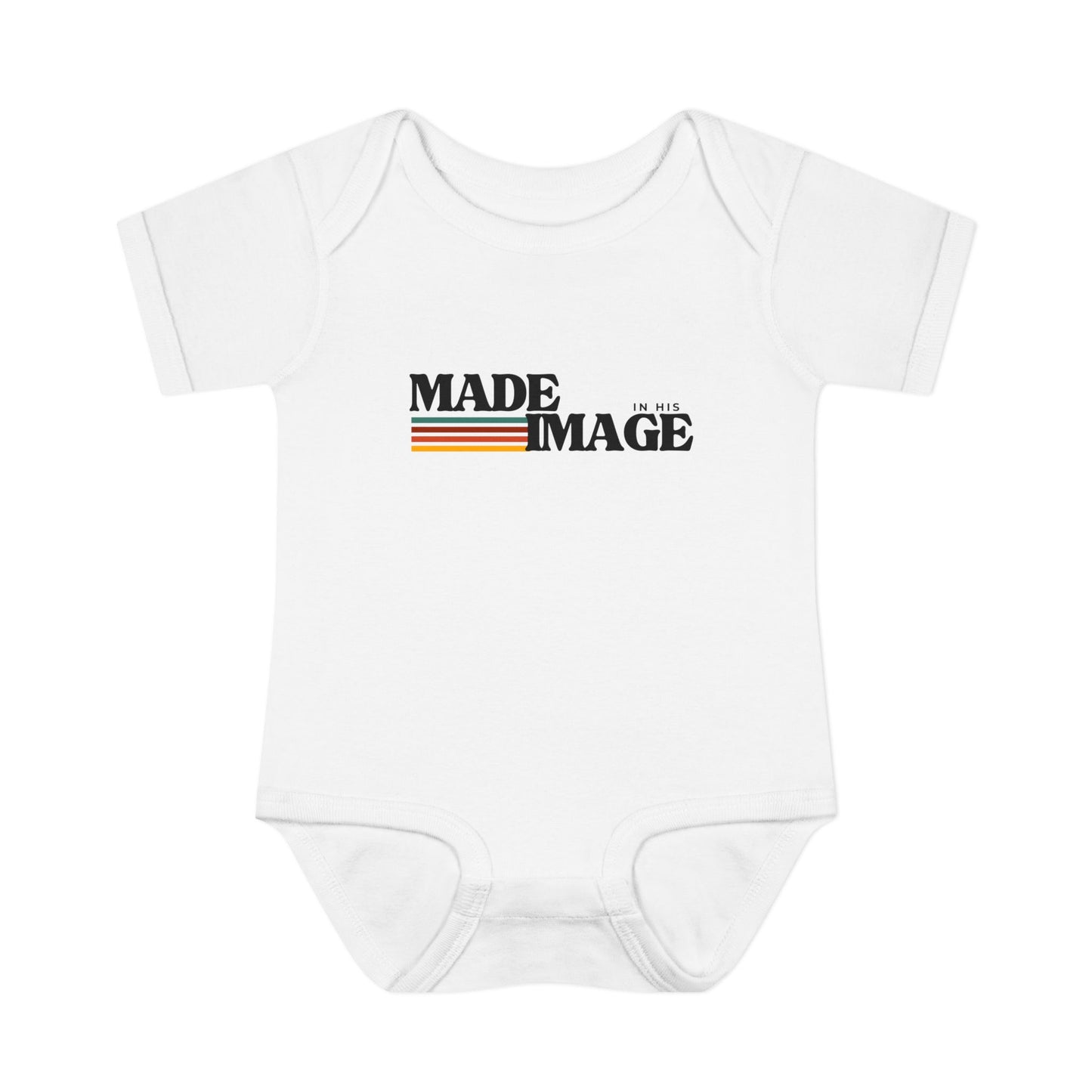 Made in His Image Rertro Baby Onesie