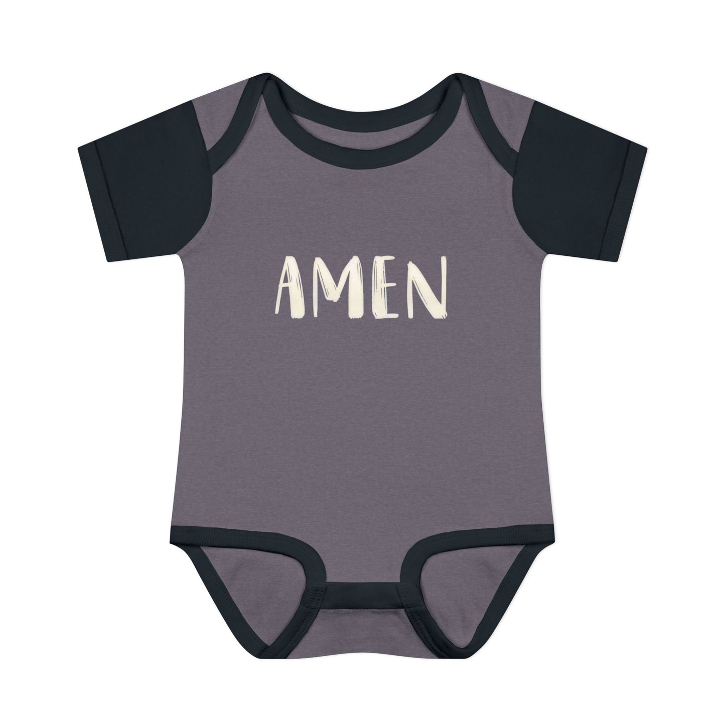 White and Bright AMen Baby Onesie