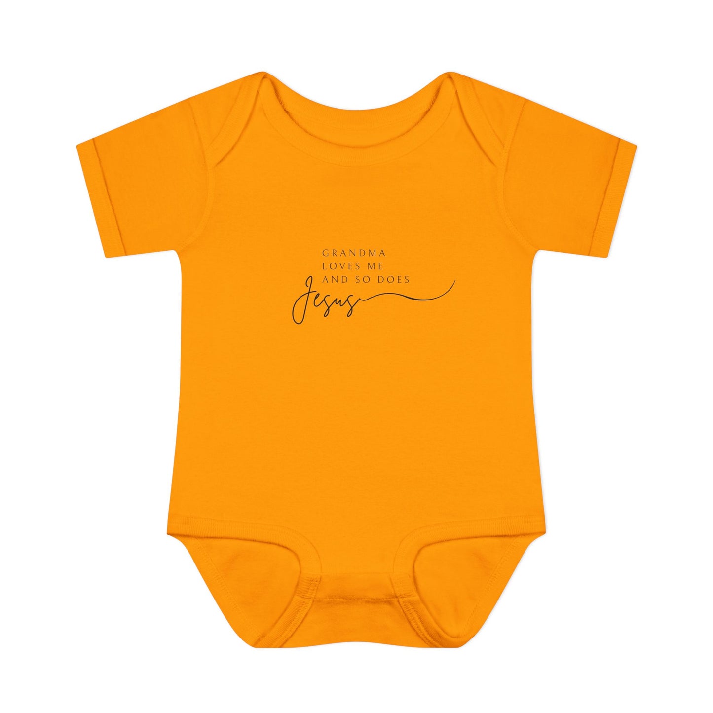 Grandma Loves Me and So Does Jesus Baby Onesie