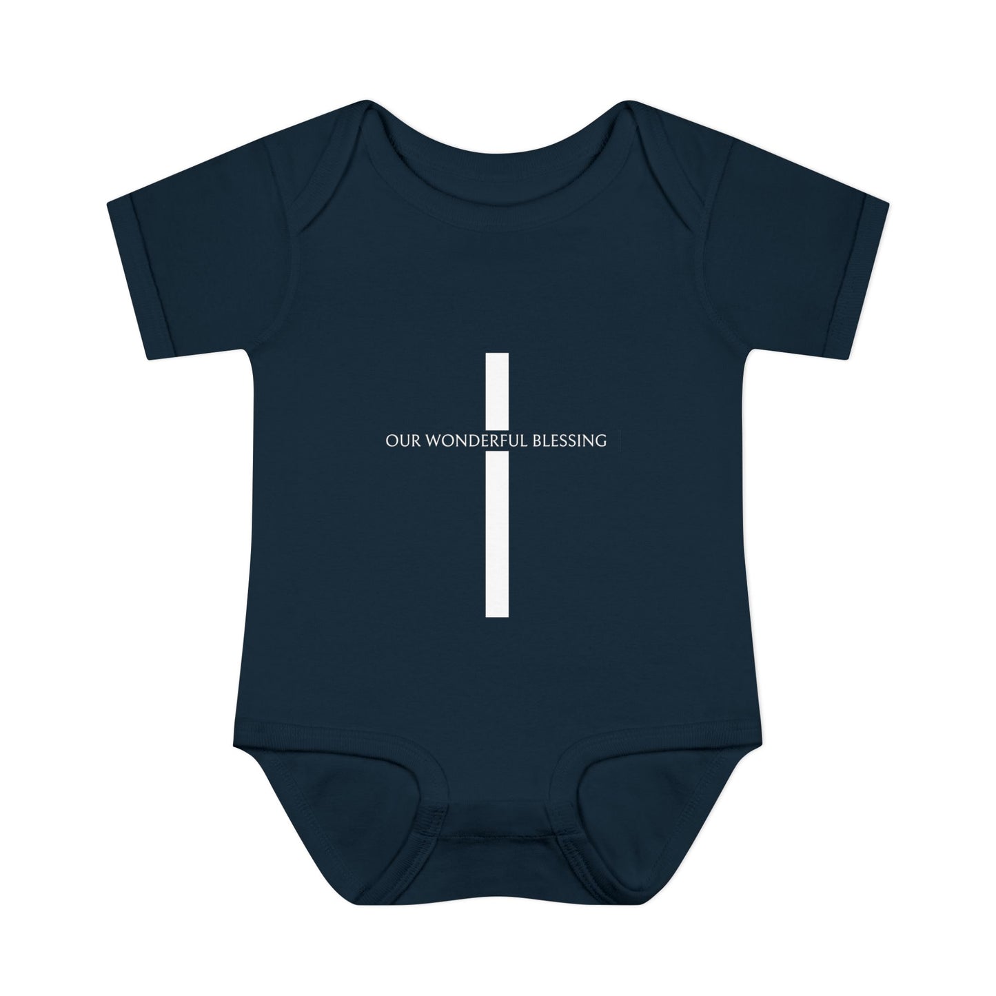 Our Wonderful Blessing Cross Baby Onesie