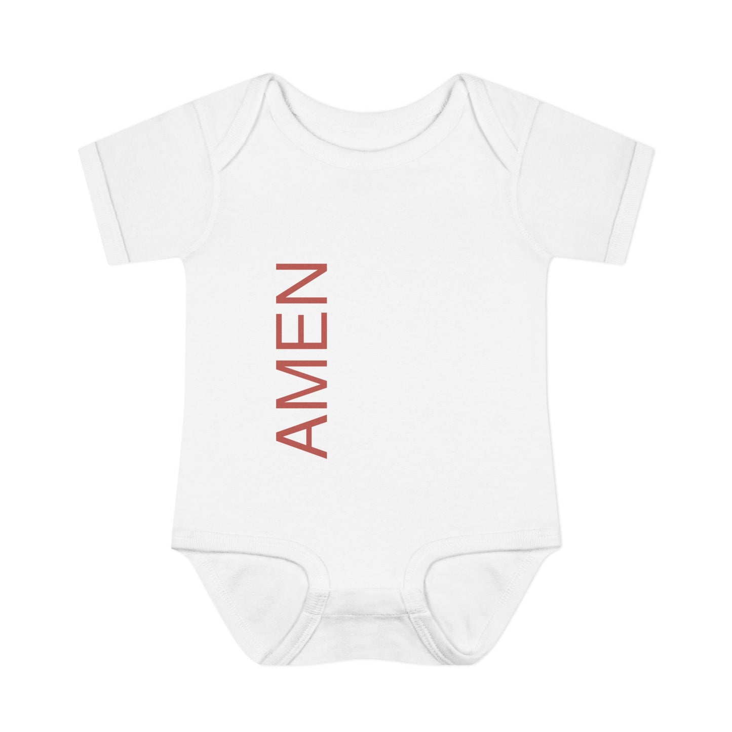 Red AMEN Baby Onesie