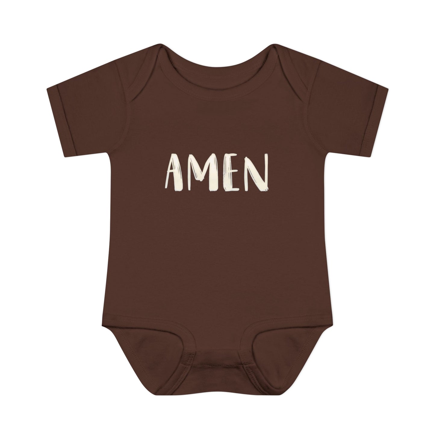 White and Bright AMen Baby Onesie