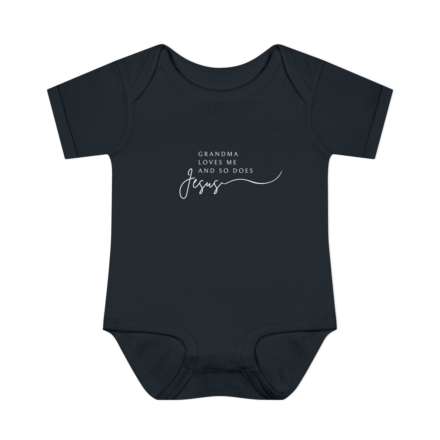 Grandma Loves Me and So Does Jesus Baby Onesie