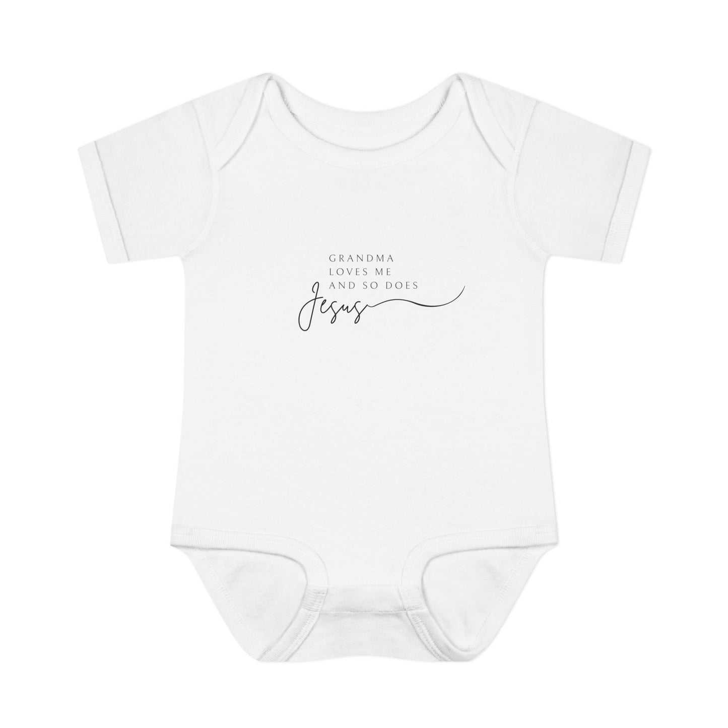 Grandma Loves Me and So Does Jesus Baby Onesie