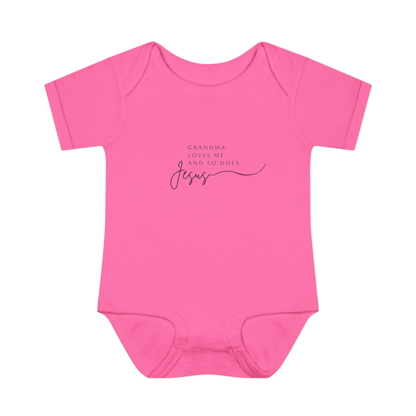 Grandma Loves Me and So Does Jesus Baby Onesie