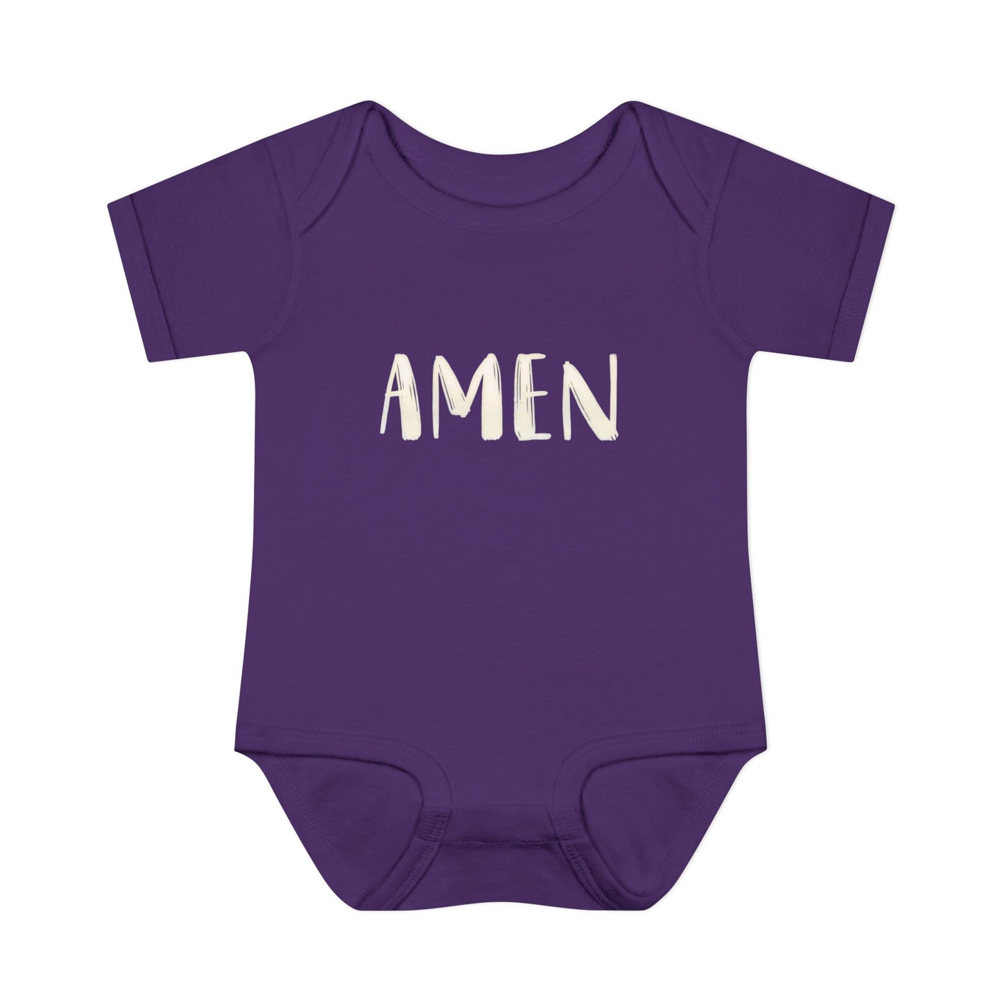 White and Bright AMen Baby Onesie