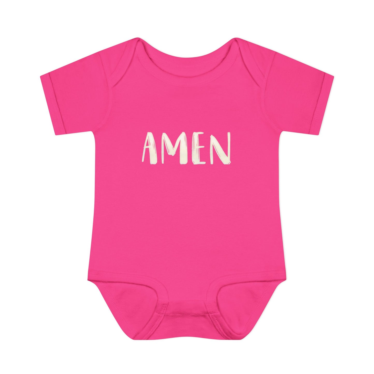 White and Bright AMen Baby Onesie