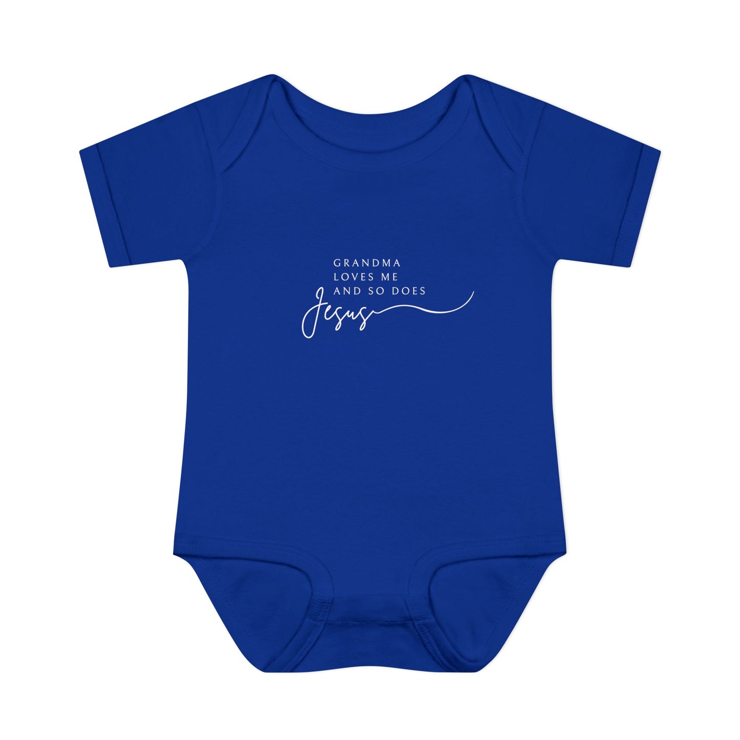 Grandma Loves Me and So Does Jesus Baby Onesie
