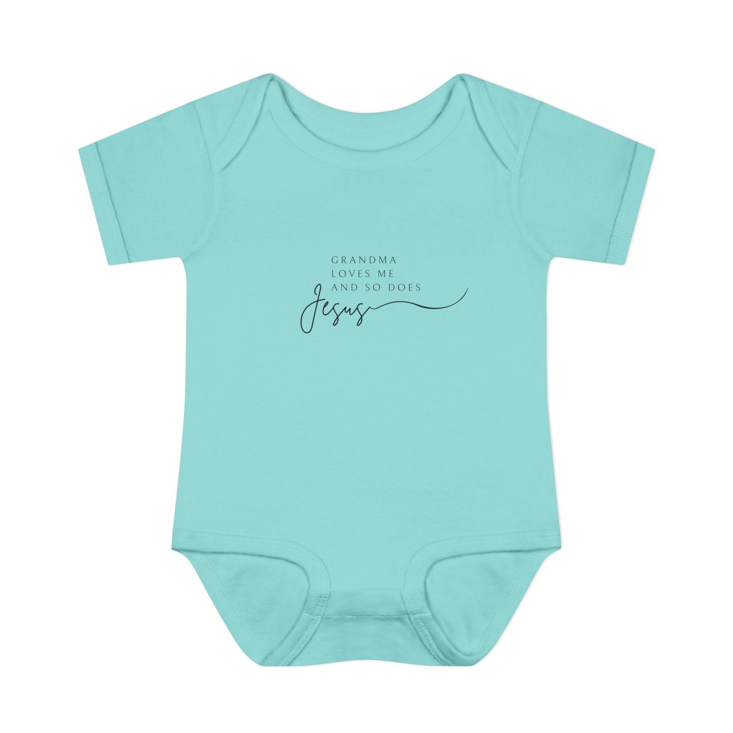Grandma Loves Me and So Does Jesus Baby Onesie