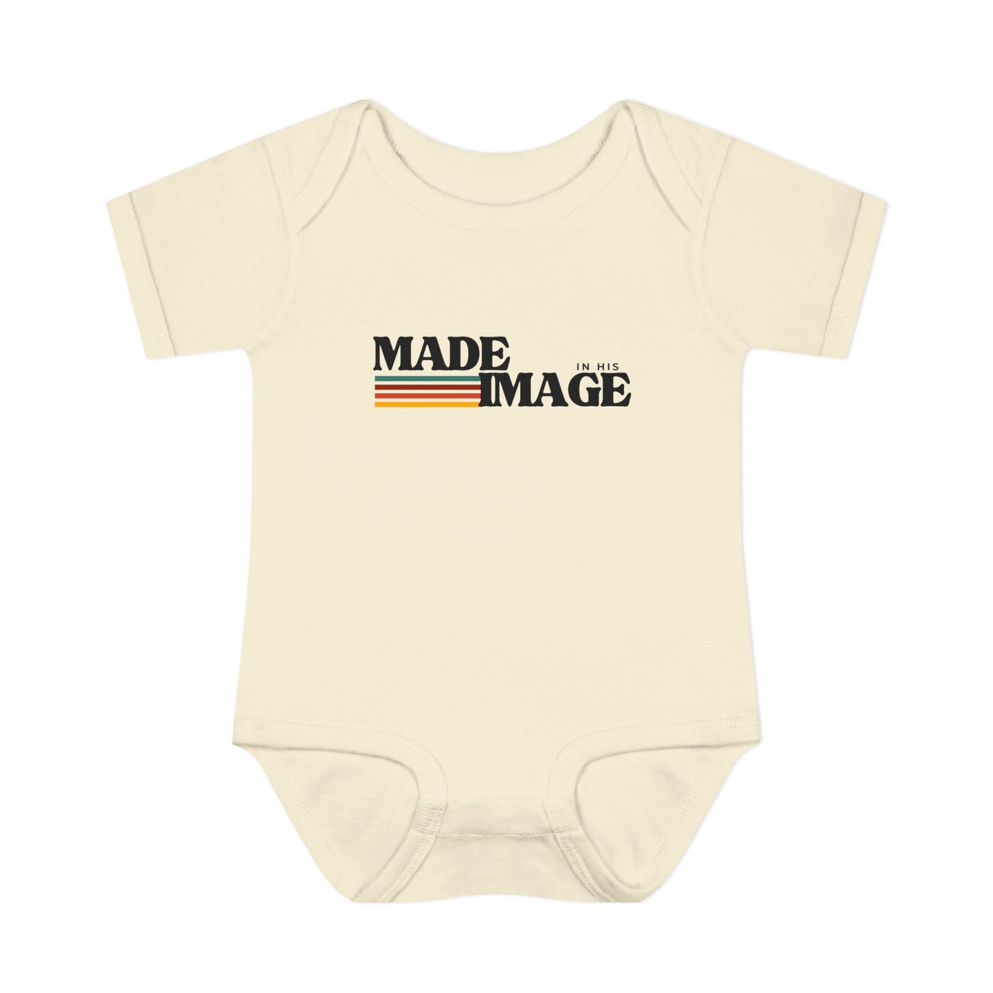 Made in His Image Rertro Baby Onesie