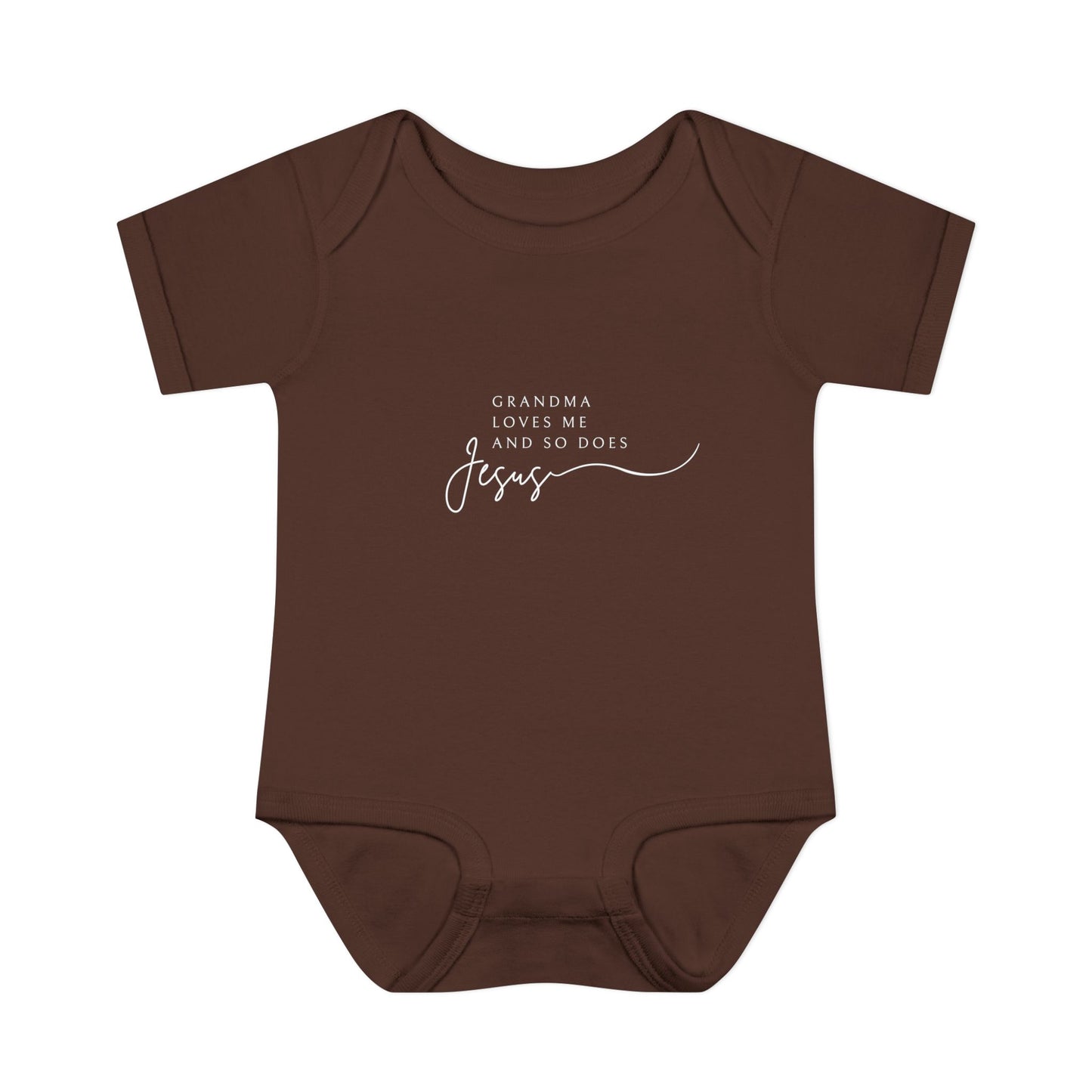 Grandma Loves Me and So Does Jesus Baby Onesie