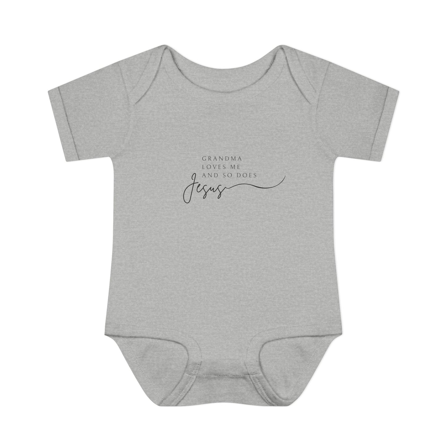 Grandma Loves Me and So Does Jesus Baby Onesie