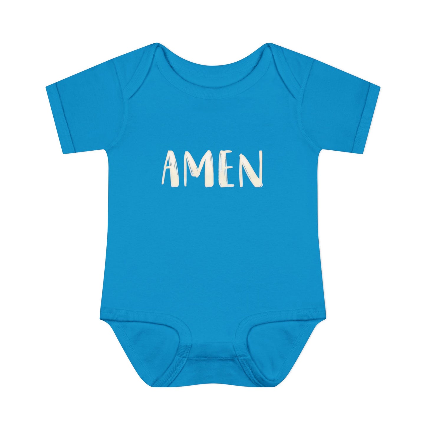 White and Bright AMen Baby Onesie