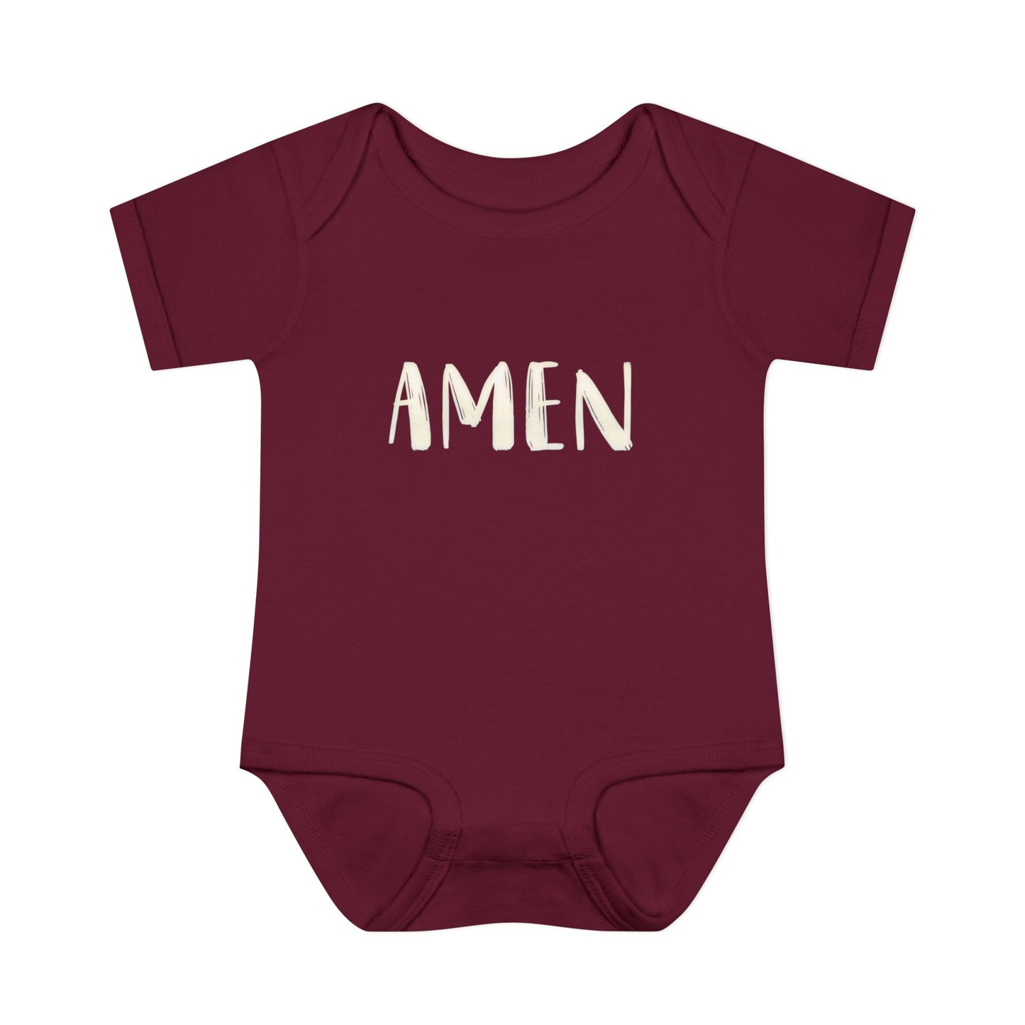 White and Bright AMen Baby Onesie