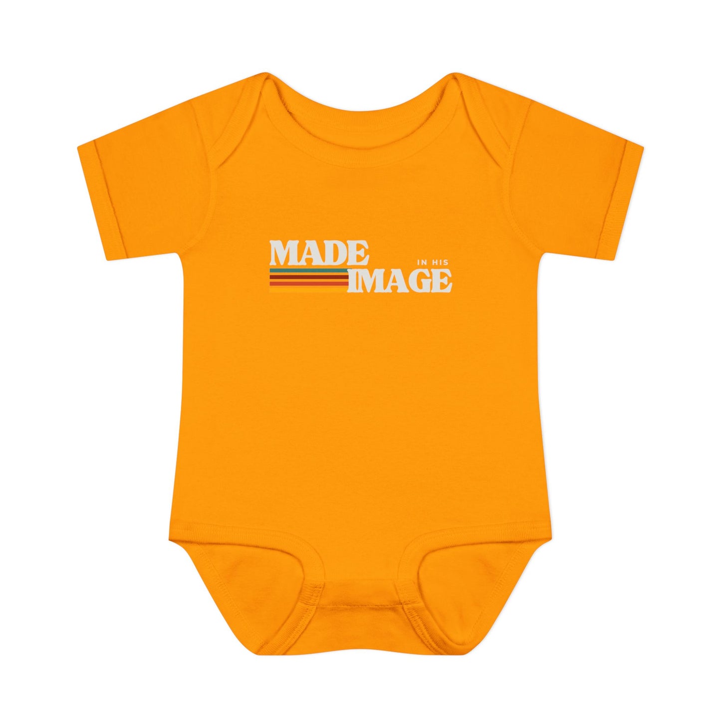 Made in His Image Rertro Baby Onesie