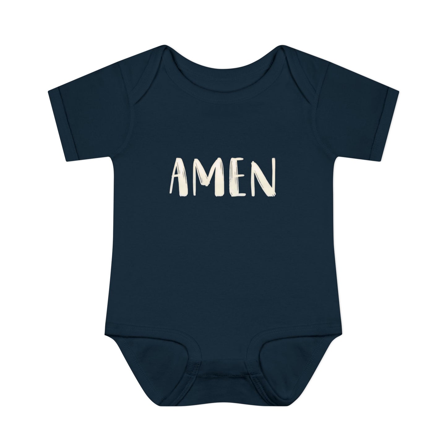White and Bright AMen Baby Onesie