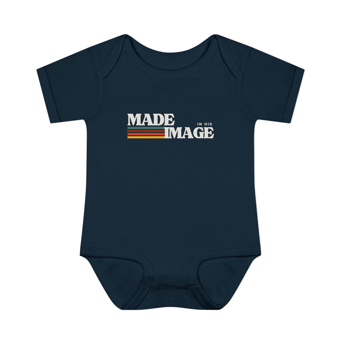 Made in His Image Rertro Baby Onesie