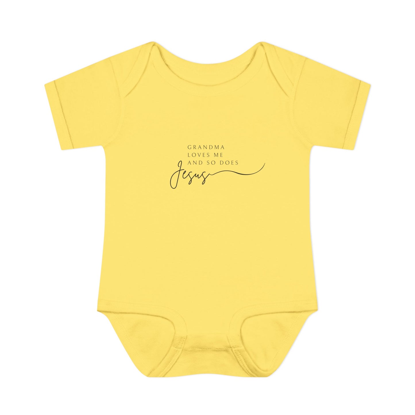 Grandma Loves Me and So Does Jesus Baby Onesie