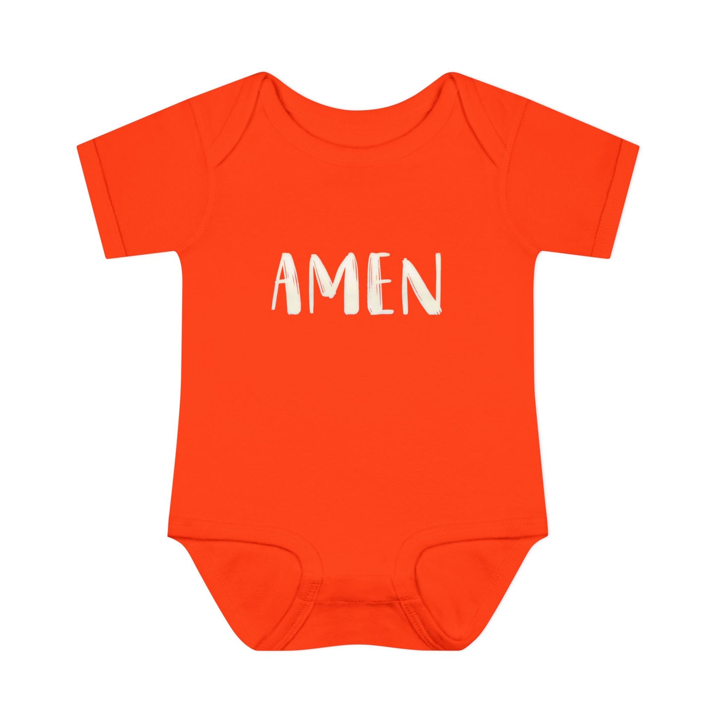 White and Bright AMen Baby Onesie