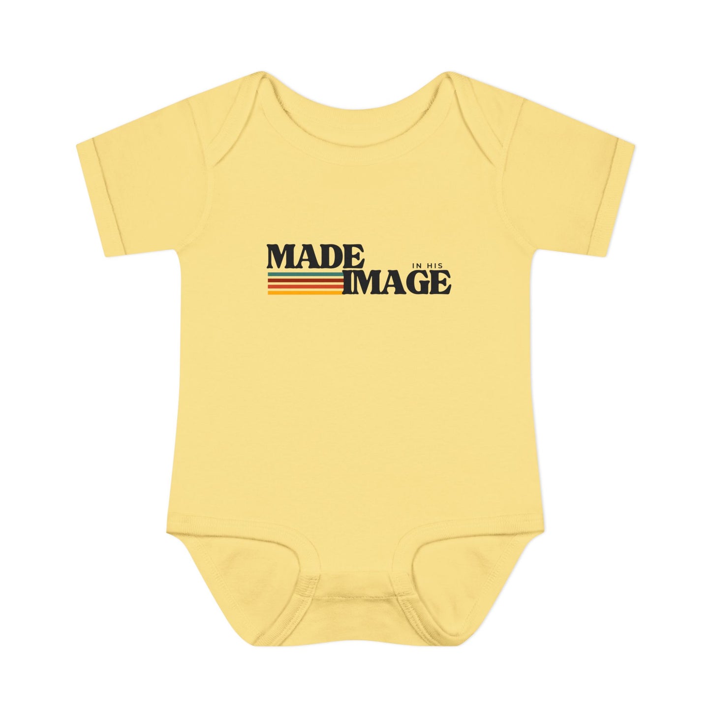 Made in His Image Rertro Baby Onesie
