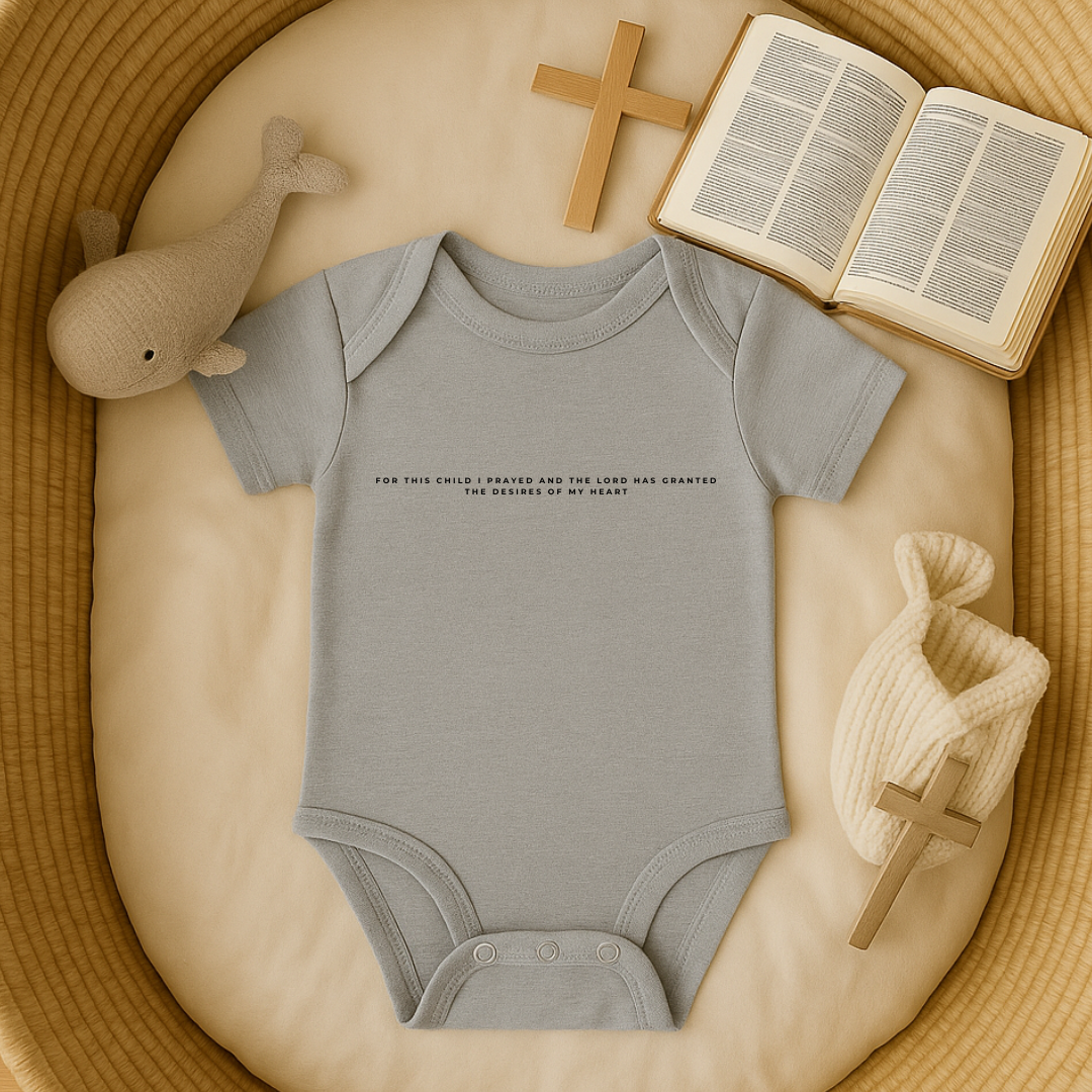 For this Child I prayed Minimalistic Baby Onesie
