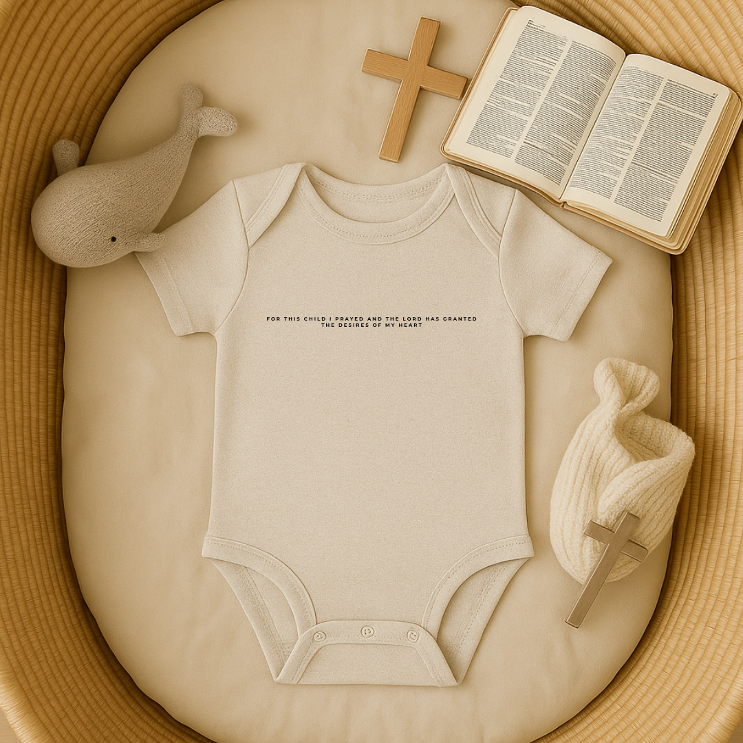 For this Child I prayed Minimalistic Baby Onesie