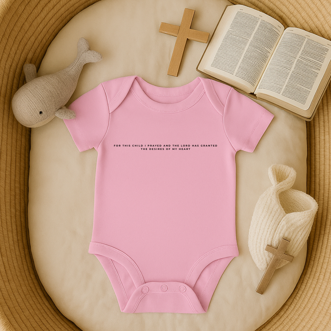 For this Child I prayed Minimalistic Baby Onesie