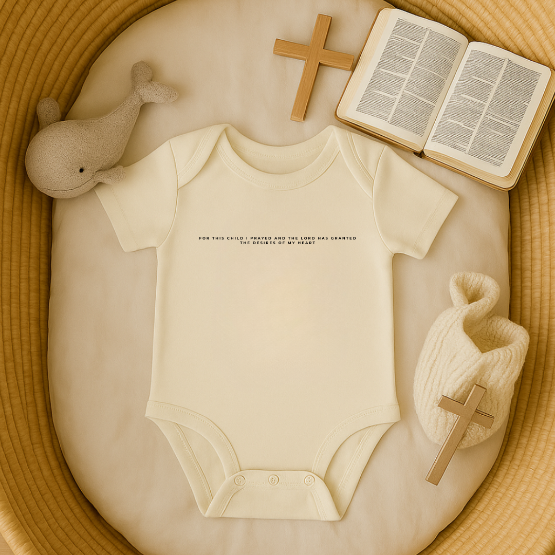 For this Child I prayed Minimalistic Baby Onesie