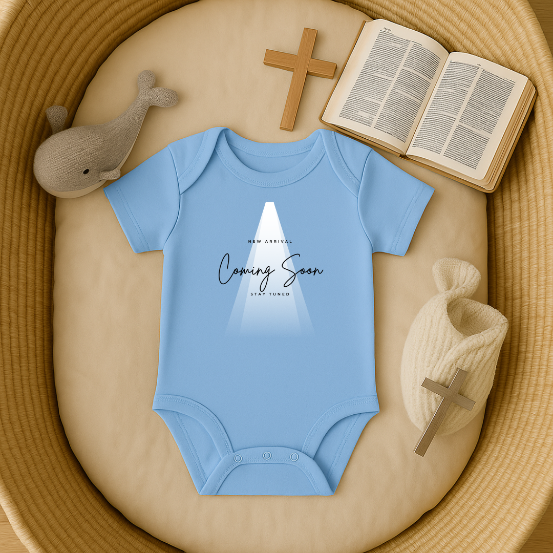 Blue New Arrival Coming Soon White Spot Light