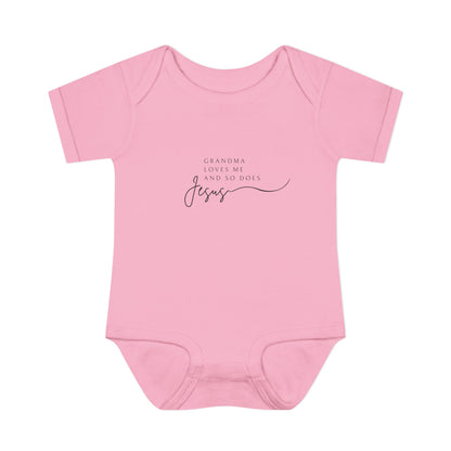 "Grandma Loves Me and So Does Jesus" - Baby Onesie
