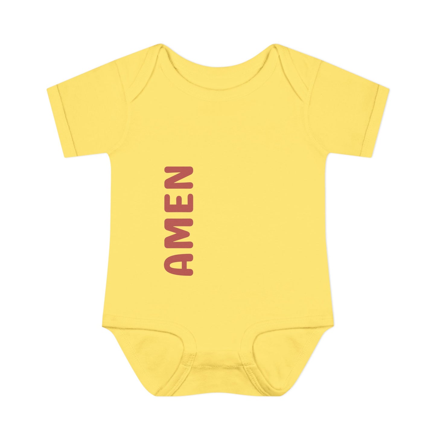 Bubble Red Amen Baby Onesie