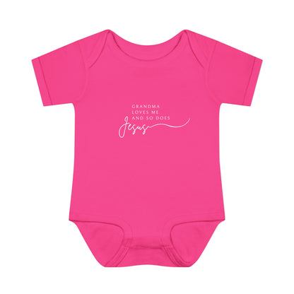Grandma Loves Me and So Does Jesus Baby Onesie