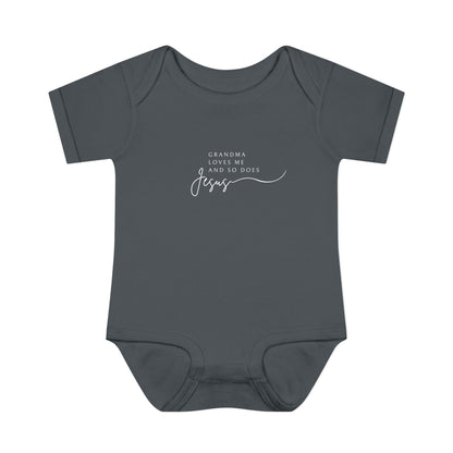 "Grandma Loves Me and So Does Jesus" - Baby Onesie