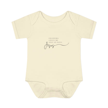 Grandma Loves Me and So Does Jesus Baby Onesie