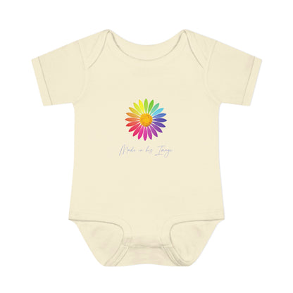 Made in His Image Rainbow Daisy Baby Onesie