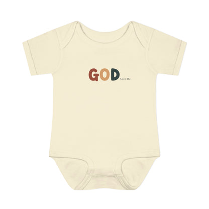 God Sent Me Earth Tones Baby Onesie