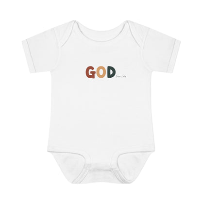 God Sent Me Earth Tones Baby Onesie