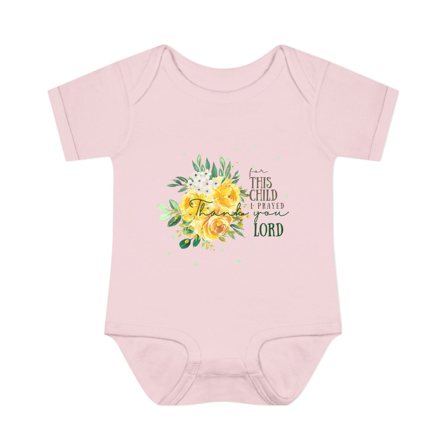 For this child I prayed and the Lord has granted the desires of my heart 1 Samuel 1:27 Baby Onesie
